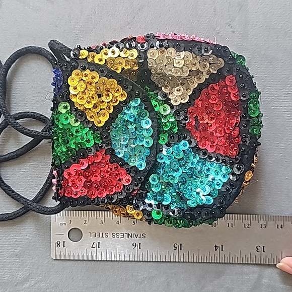 Sequin Color Block Purse/ Coin Purse - Picture 7 of 8
